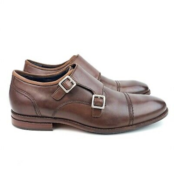 Cole Haan Shoes | Cole Haan Men's Warner Grand Monk Leather Oxfords | Color: Brown | Size: 9 | Pm-17571589's Closet